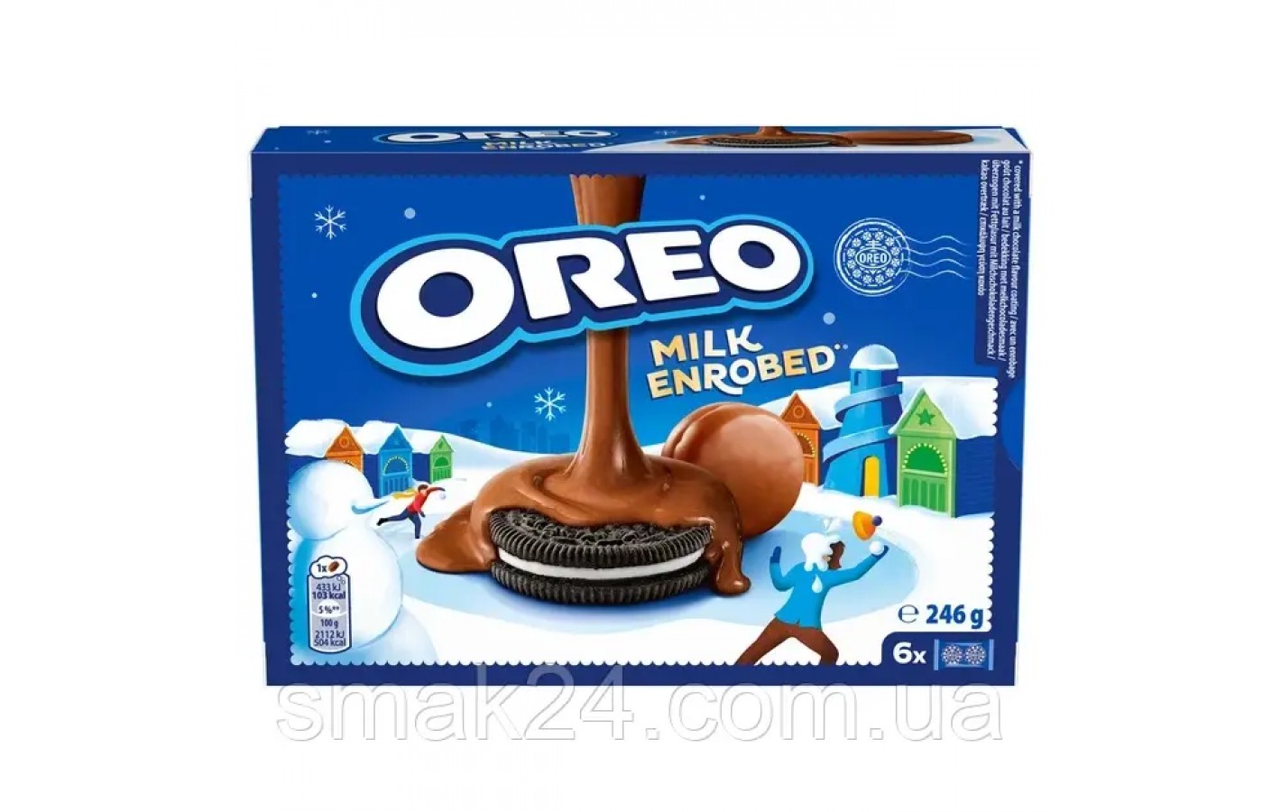 Печенье в молочном шоколаде Oreo Enrobed (12x20.5г) 246г Швейцария