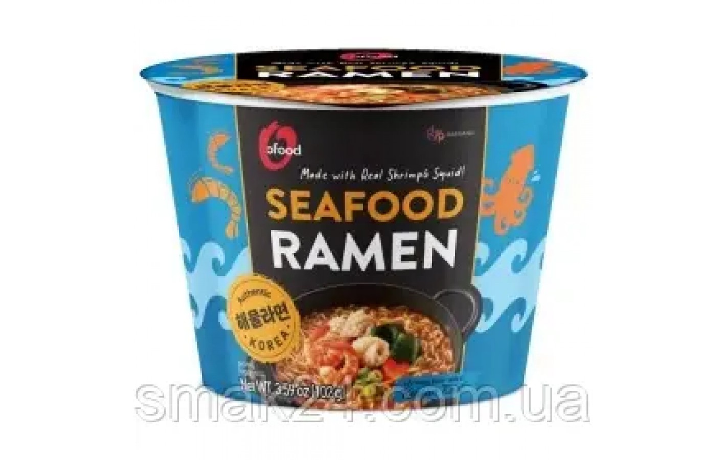 Суп-Лапша Рамен со вкусом морепродуктов Ofood Seafood Ramen 102г Корея