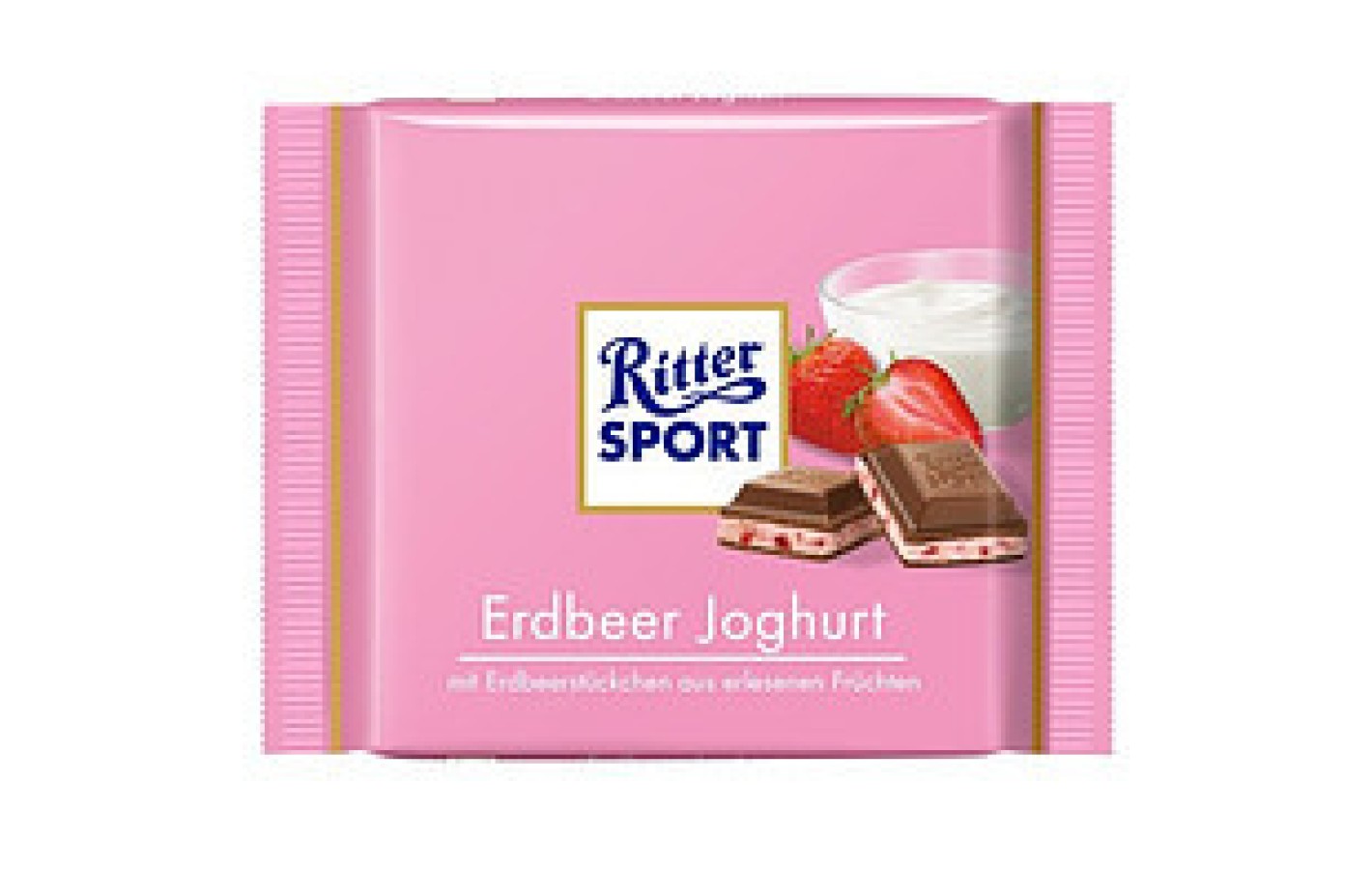 Шоколад молочний Полуничний Йогурт Ritter Sport Strawberry Yogurt 100 г Німеччина