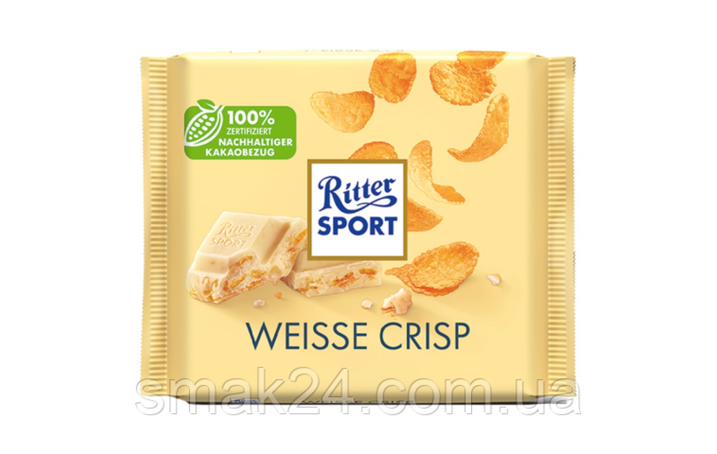 Шоколад белый хрустящий с крипсами Ritter sport WEISS+CRISP Германия 100г