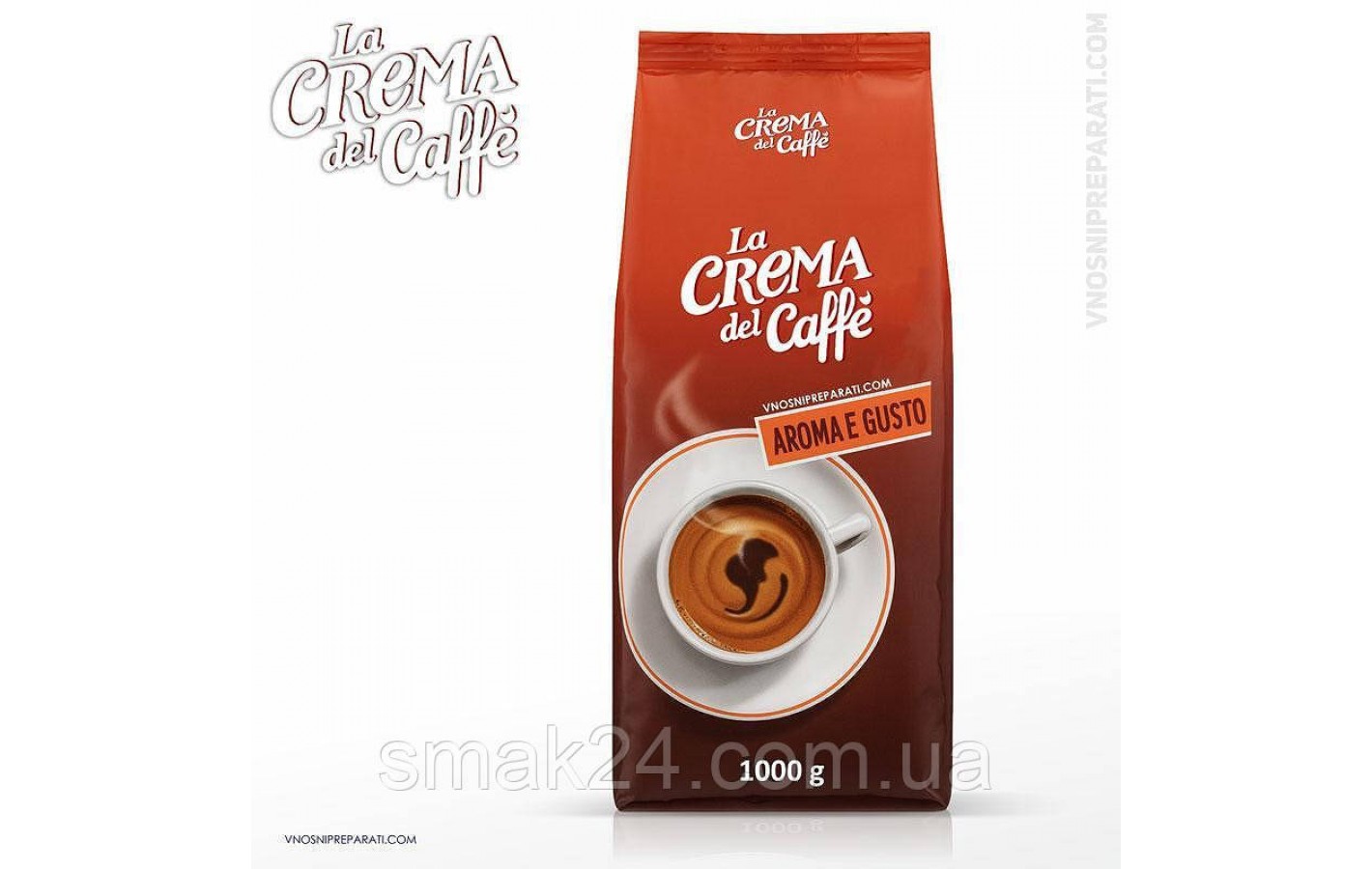 Кофе в зернах La Crema del Caffe Aroma e Gusto 100% смесь арабики и робусты 1кг Италия