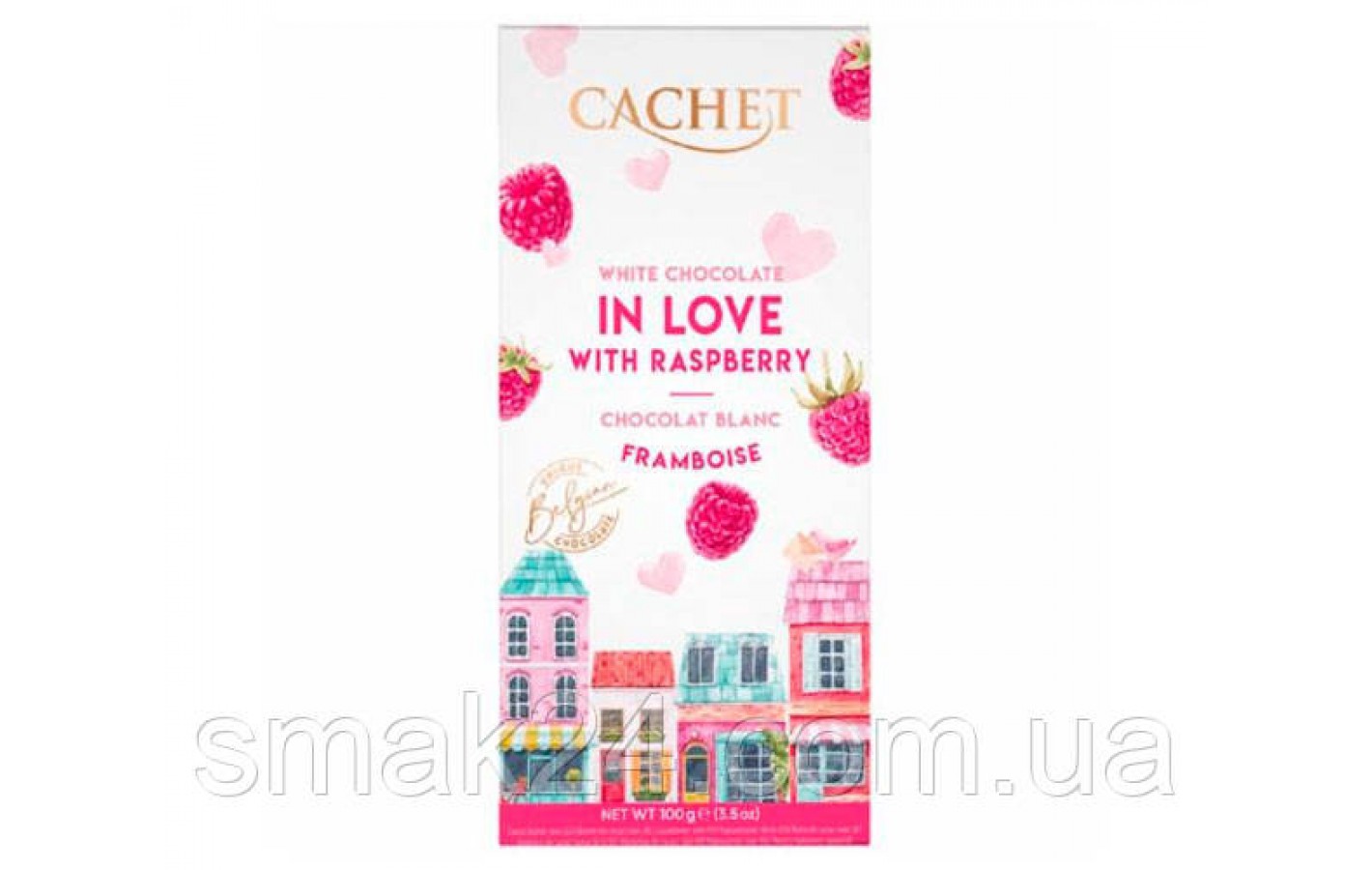 Белый шоколад Cachet With Raspberry 100 г Бельгия