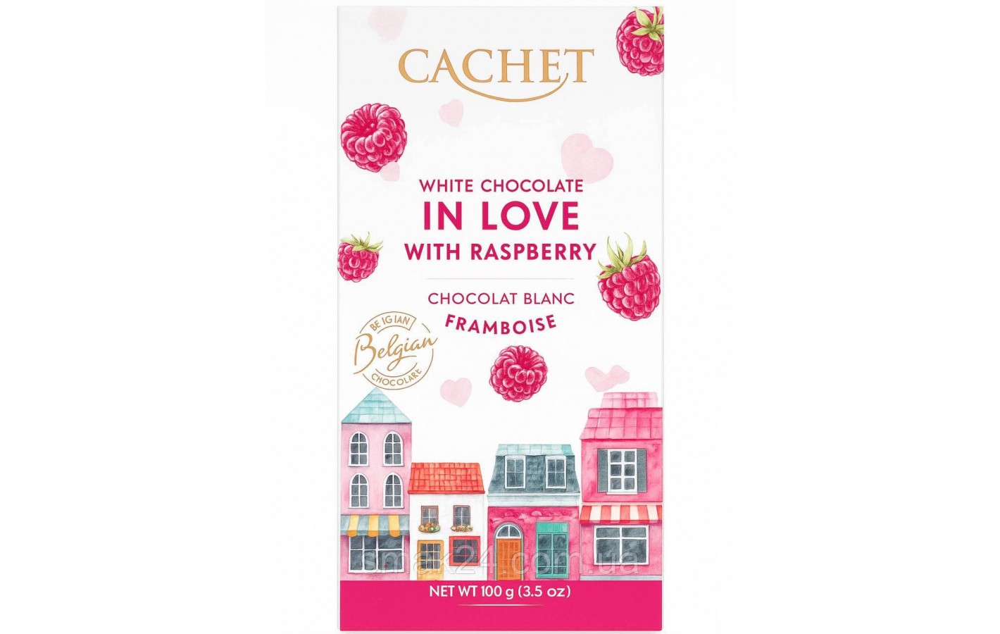 Белый шоколад Cachet With Raspberry 100 г Бельгия