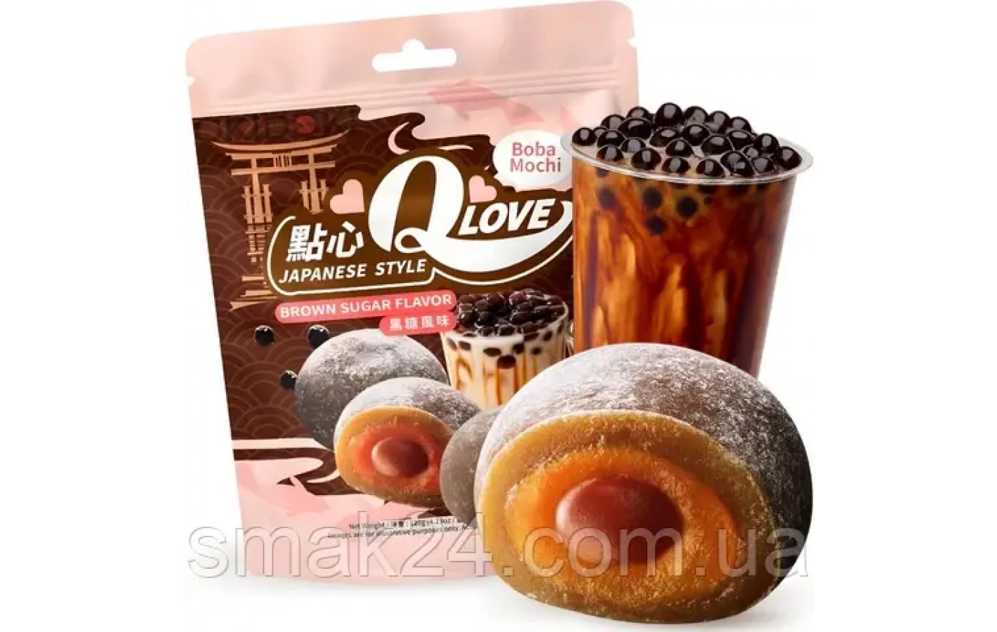 Моти (японское пирожное) с тропическими фруктами Qlove Boba Mochi Tropical Fruit (8х15г)  120г Тайвань