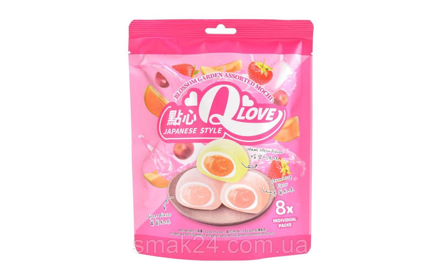 Моти (японское пирожное) фруктовый сад Qlove Boba Mochi Blossom Garden (8х15г)  120г Тайвань