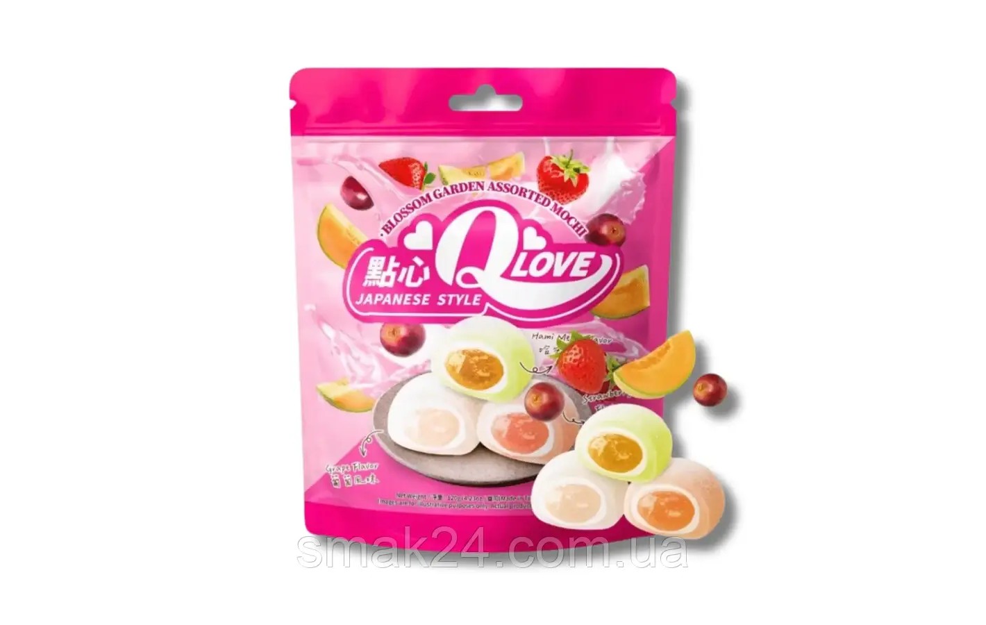 Моти (японское пирожное) фруктовый сад Qlove Boba Mochi Blossom Garden (8х15г)  120г Тайвань