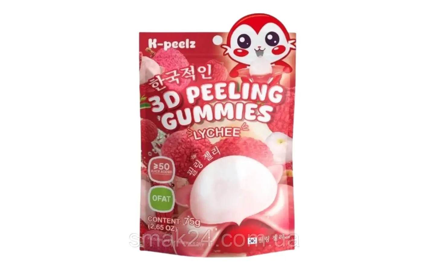 Желейные конфеты 3D эффект со вкусом личи K-peelz 3D Peeling Gummies Lychee 75г Китай
