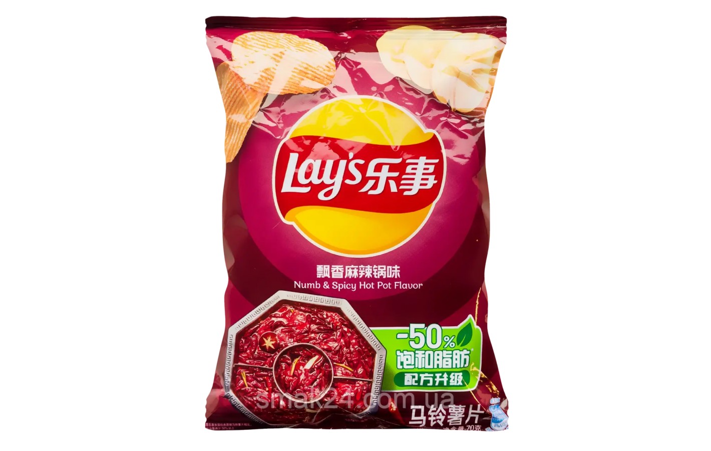 Чипсы картофельные волнистые с острым перцем чили Lay's Numb&Spicy Hot Pot flavor 70г Китай