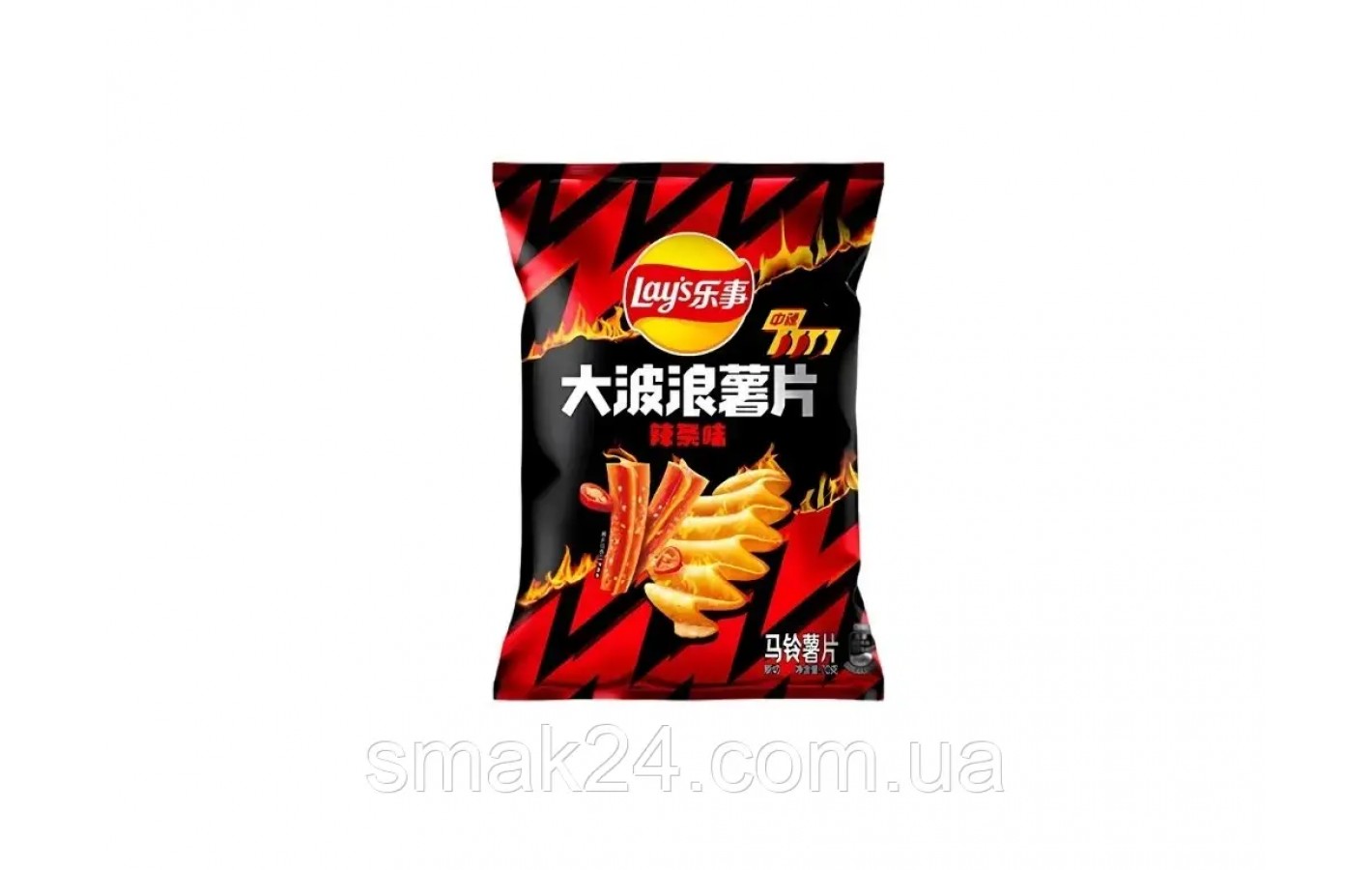 Чипсы картофельные волнистые острые Lay's Wavy Spicy Strips Flavor 70г Китай