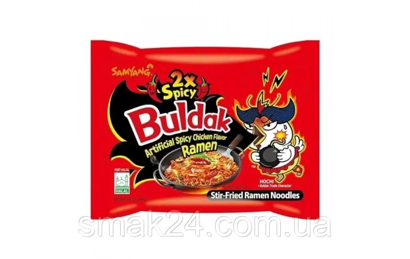 Лапша быстрого приготовления со вкусом острой курицы Samyang Buldak 2xSpicy Hot Chicken Flavor Ramen 140г Южная Корея