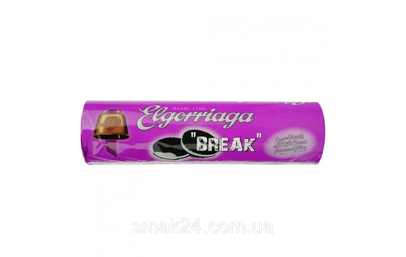 Печенье-сэндвич шоколадное с молочным кремом Elgorriaga Break 500г Испания