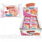 Кекс (донат) в глазури со вкусом клубники Elvan Today Donut Blueberry 1200г Турция