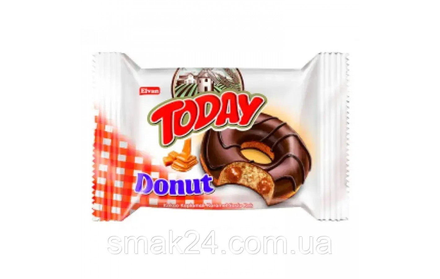 Кекс (донат) в глазури со вкусом клубники Elvan Today Donut Blueberry 50г Турция