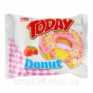 Кекс (донат) в глазури со вкусом клубники Elvan Today Donut Blueberry 50г Турция