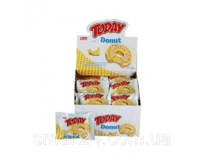 Кекс (донат) в глазури со вкусом банана Elvan Today Donut Blueberry 1200г Турция