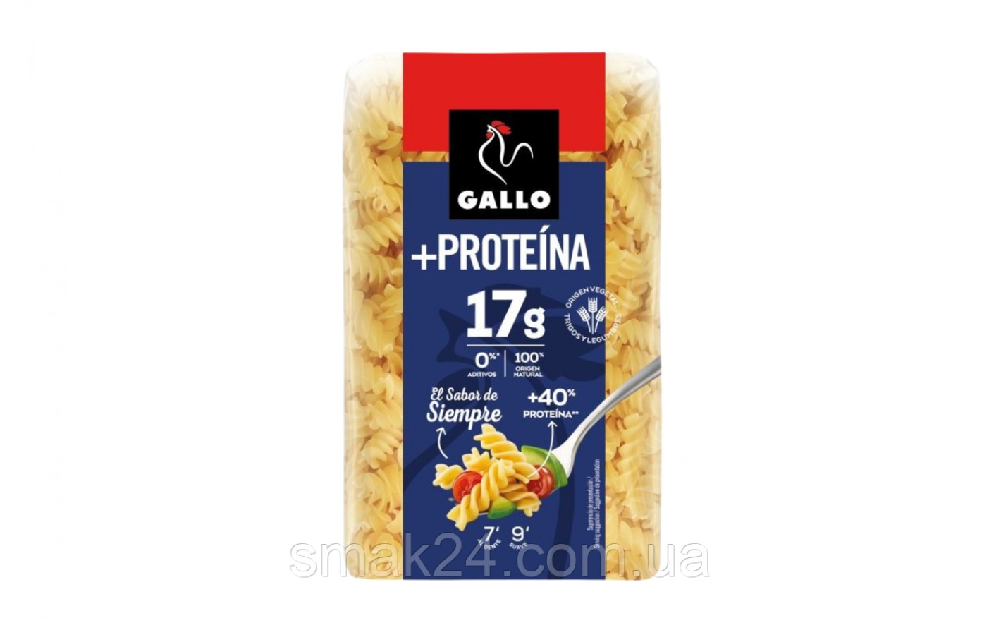 Макаронные изделия перо с протеином Gallo+Proteina Plumas 400 г Испания