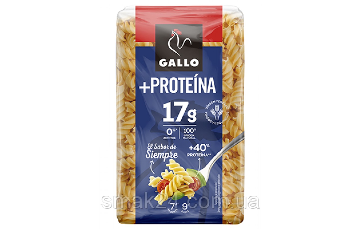 Макаронные изделия перо с протеином Gallo+Proteina Plumas 400 г Испания
