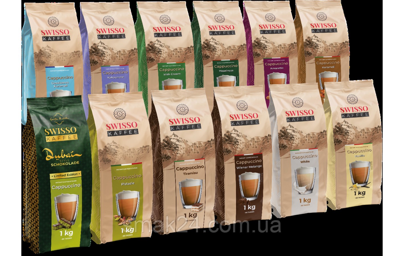 Капучино со вкусом Амаретто Swisso Kaffee Cappuccino Amaretto 1кг Германия