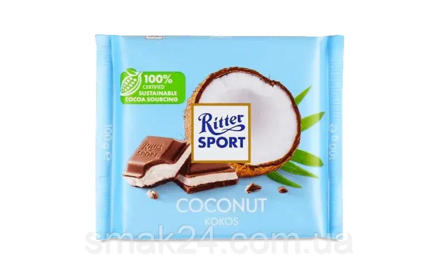 Шоколад с Кокосом Ritter Sport Kokos Германия 100г