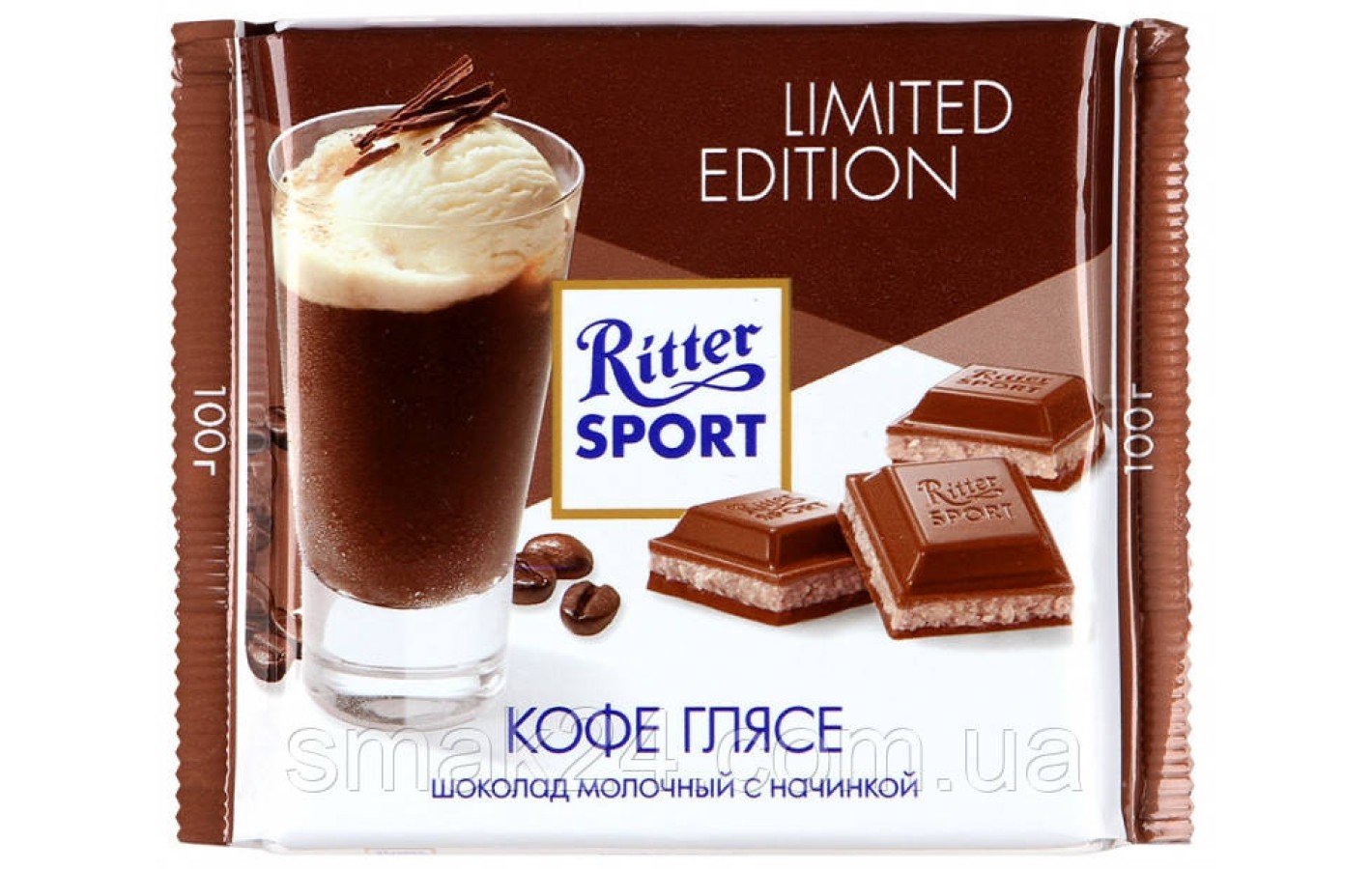 Шоколад Ritter Sport Eiscafe (с кофе гляссе) Германия 100г