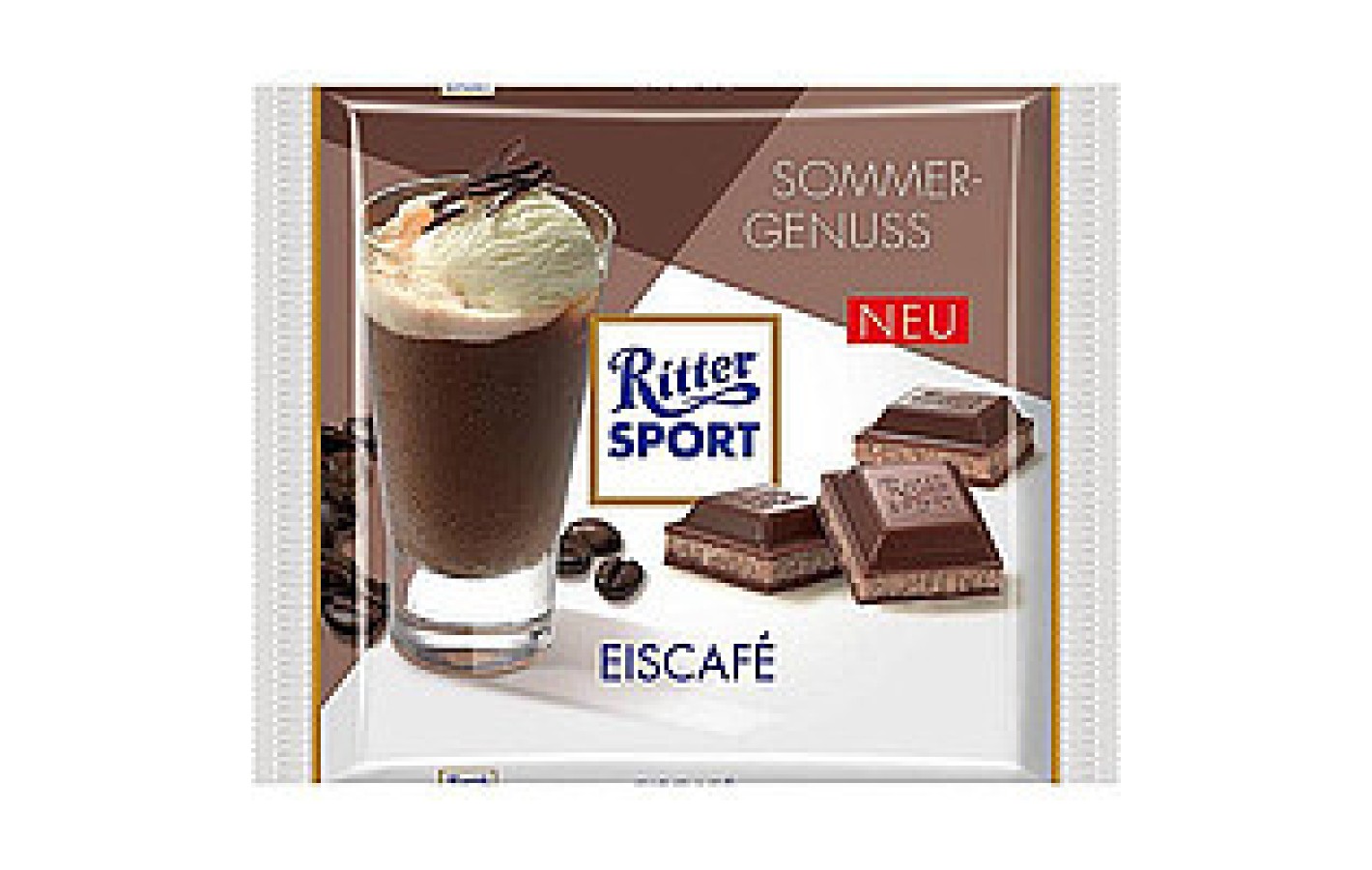 Шоколад Ritter Sport Eiscafe (с кофе гляссе) Германия 100г