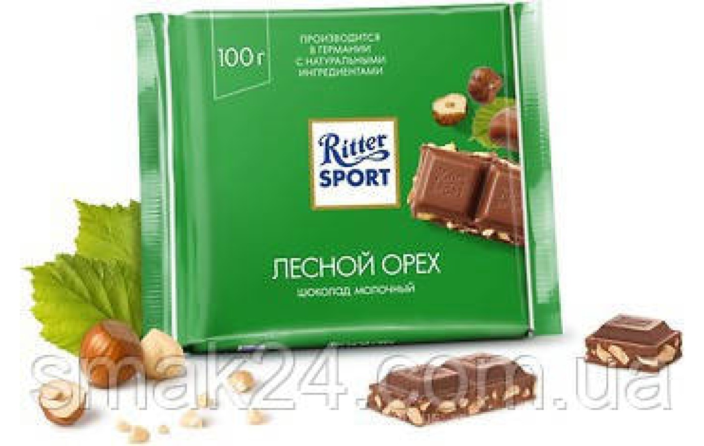 Шоколад молочний із лісовим горіхом Ritter Sport Nuss-Splitter Німеччина 100 г