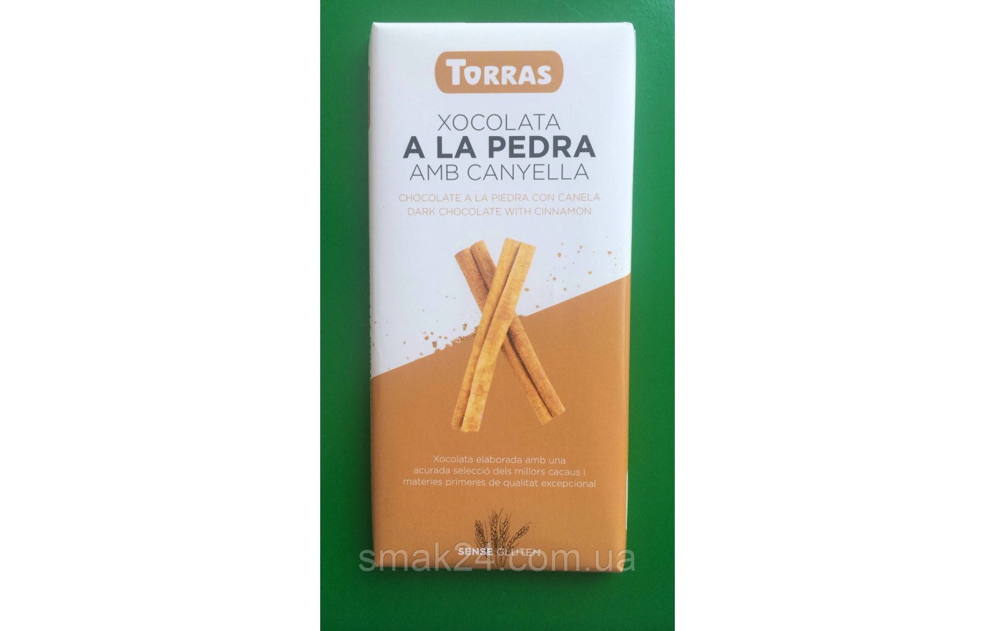 Шоколад без цукру Torras з корицею 43% какао Іспанія 150г