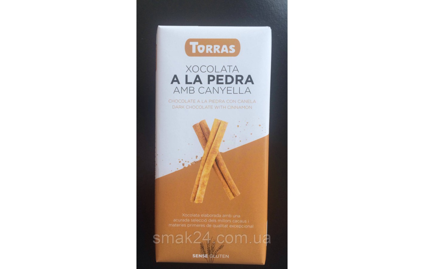 Шоколад без цукру Torras з корицею 43% какао Іспанія 150г