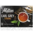 Чай черный крепкий с бергамотом Milton (80шт) 120г  Польша