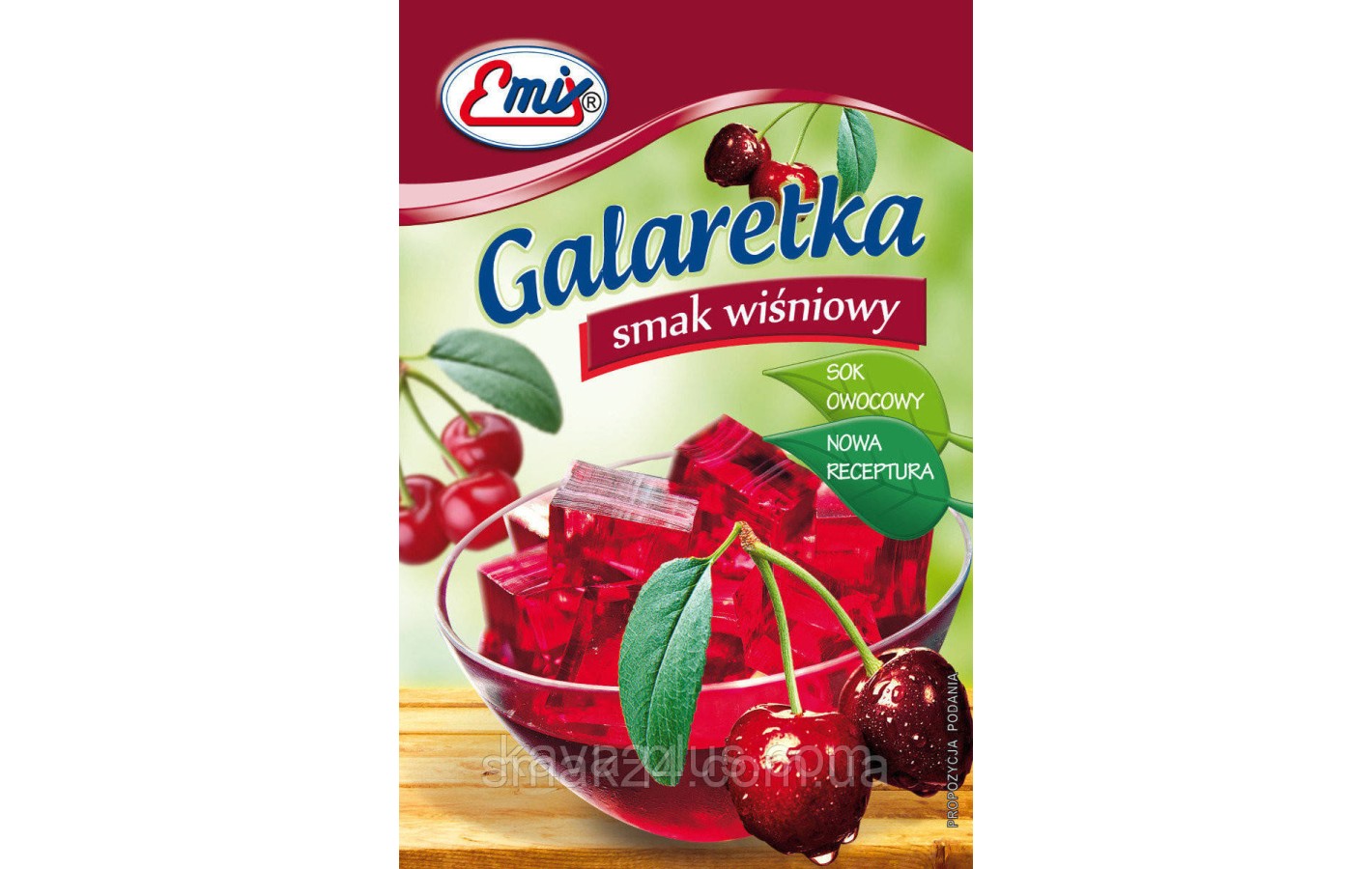 Галаретка (Желе) зі смаком вишні Emix Польща 79г