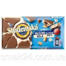Шоколад бело-молочный Studentska c арахисом и изюмом Чехия 170г