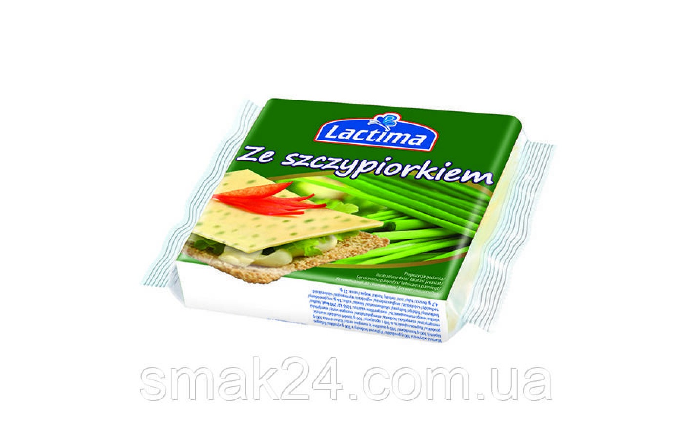 Сыр тостерный LACTIMA с зеленым луком Польша 130г