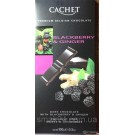 Шоколад черный 57% какао с ежевикой и имбирем Cachet Ginger&Blackberry Бельгия 100г