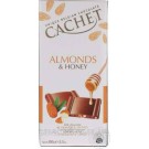 Шоколад Cachet (Кашет) молочний з мигдалем і медом Бельгія 100г