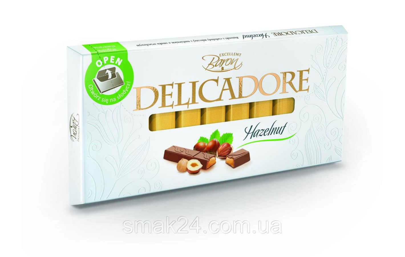 Шоколад молочний з горіхом Delikador (Делікадор) Baron Польща 200 г