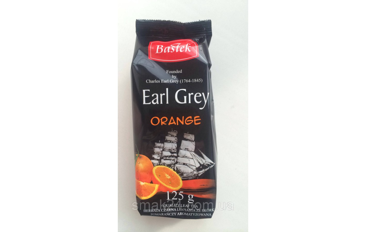 Чай черный листовой  Bastek Earl Grey Orange  Польша 125г