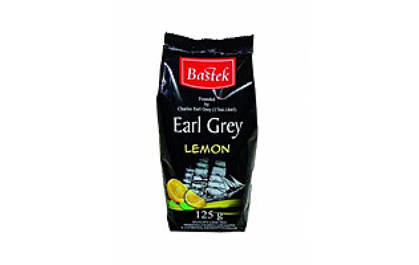 Чай черный листовой Bastek Earl Grey Lemon  (лимон) 125 г. Польша
