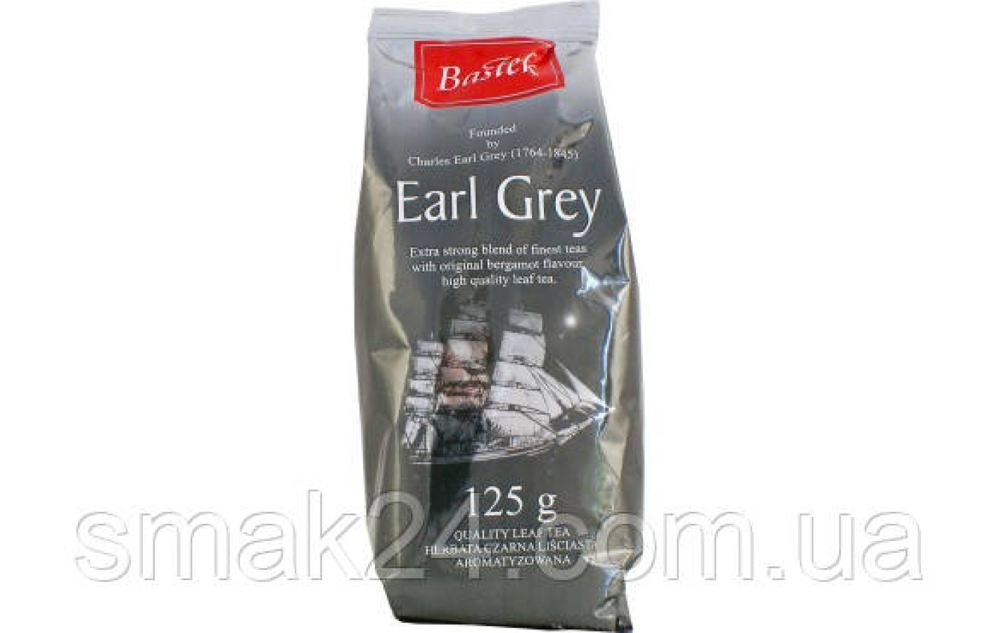 Чай чорний листовий Bastek Earl Grey (Сідою Граф) з бергамотом Польща 125г