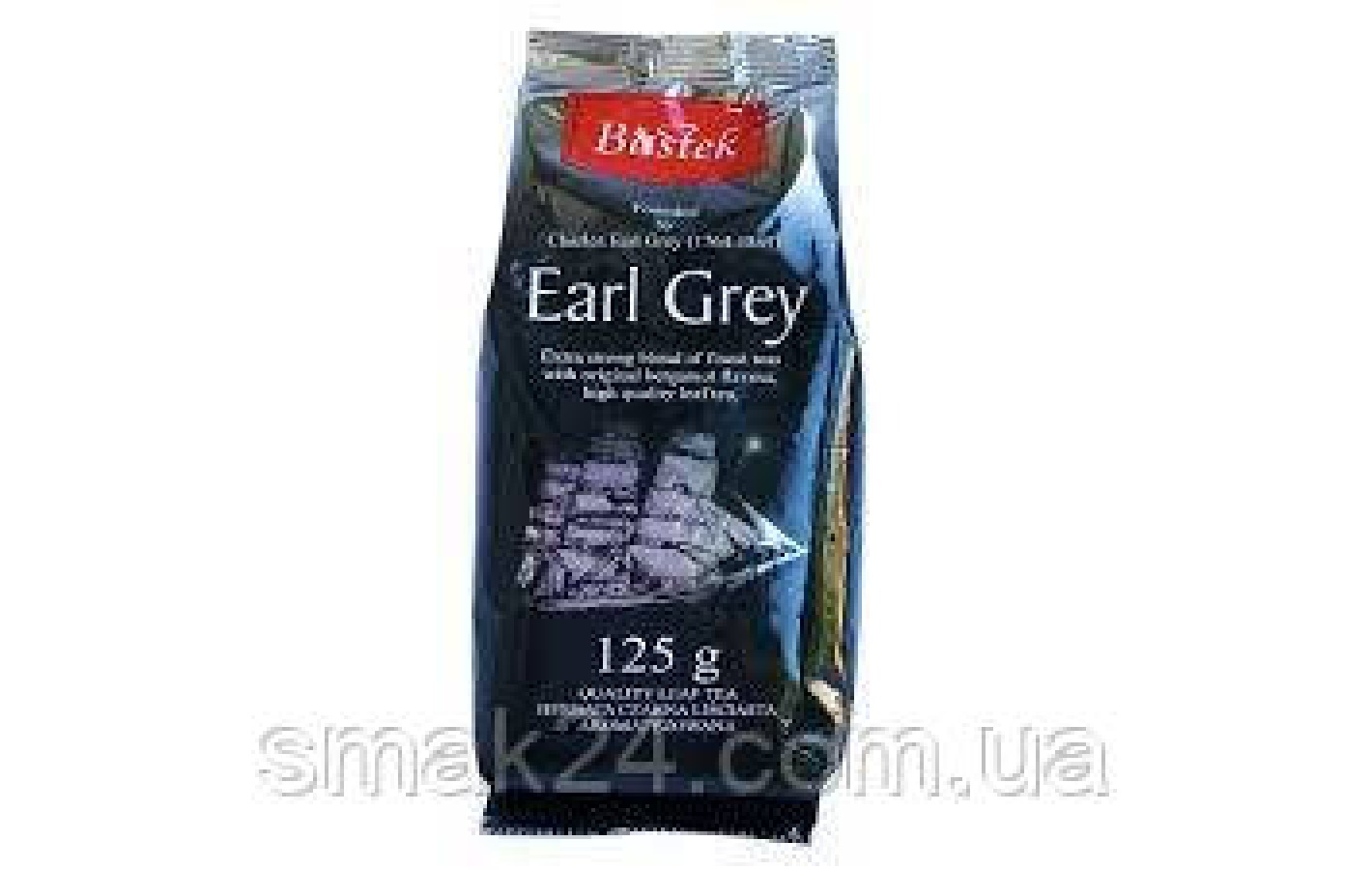 Чай чорний листовий Bastek Earl Grey (Сідою Граф) з бергамотом Польща 125г