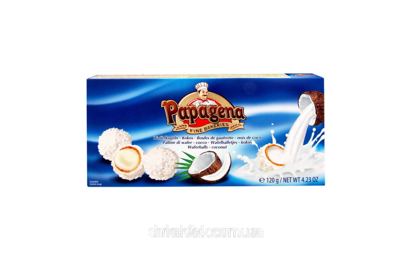 Кокосові цукерки Papagena (Папагена вафельні кульки в кокосі з кремом усередині) Австрія 120г