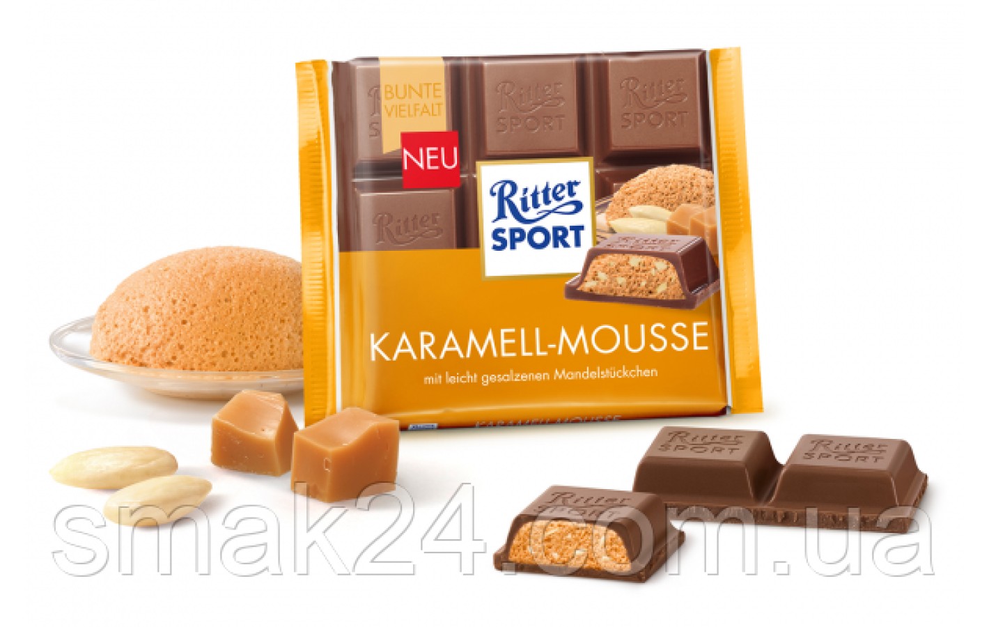 Шоколад Ritter sport KARAMELL-MOUSS (с карамельным муссом) Германия 100 г