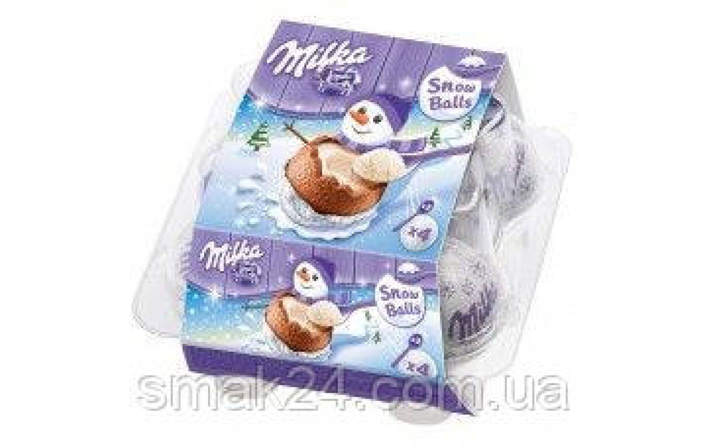 Шоколадні сніжки з молочним кремом Milka SnowBalls (4х28г) 112г Швейцарія