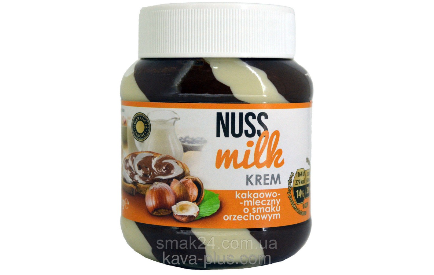 Шоколадный паста (крем) шоколадно-молочная с орехом NUSS MILK krem Польша 400г