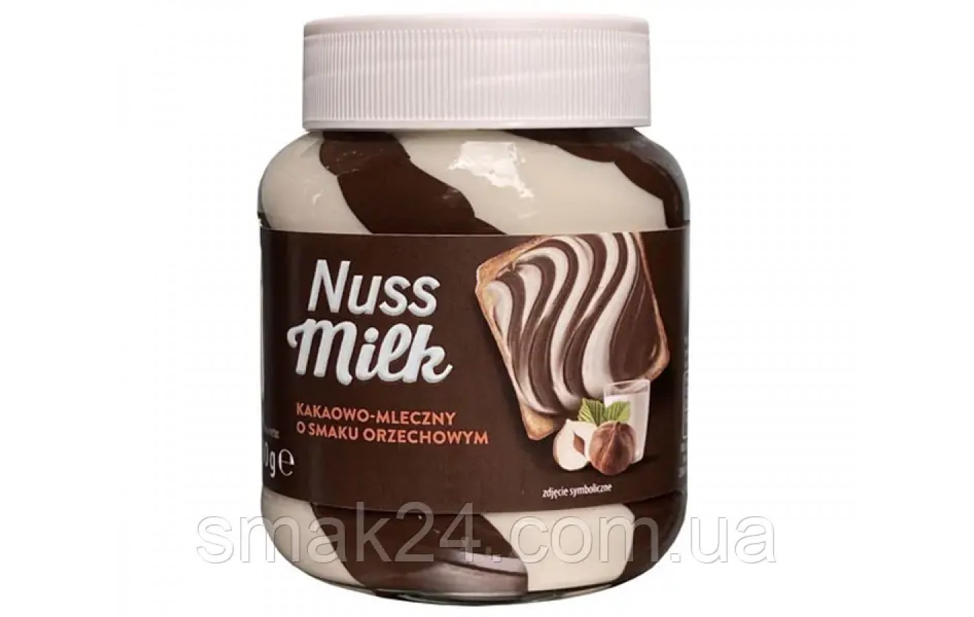 Шоколадный паста (крем) шоколадно-молочная с орехом NUSS MILK krem Польша 400г