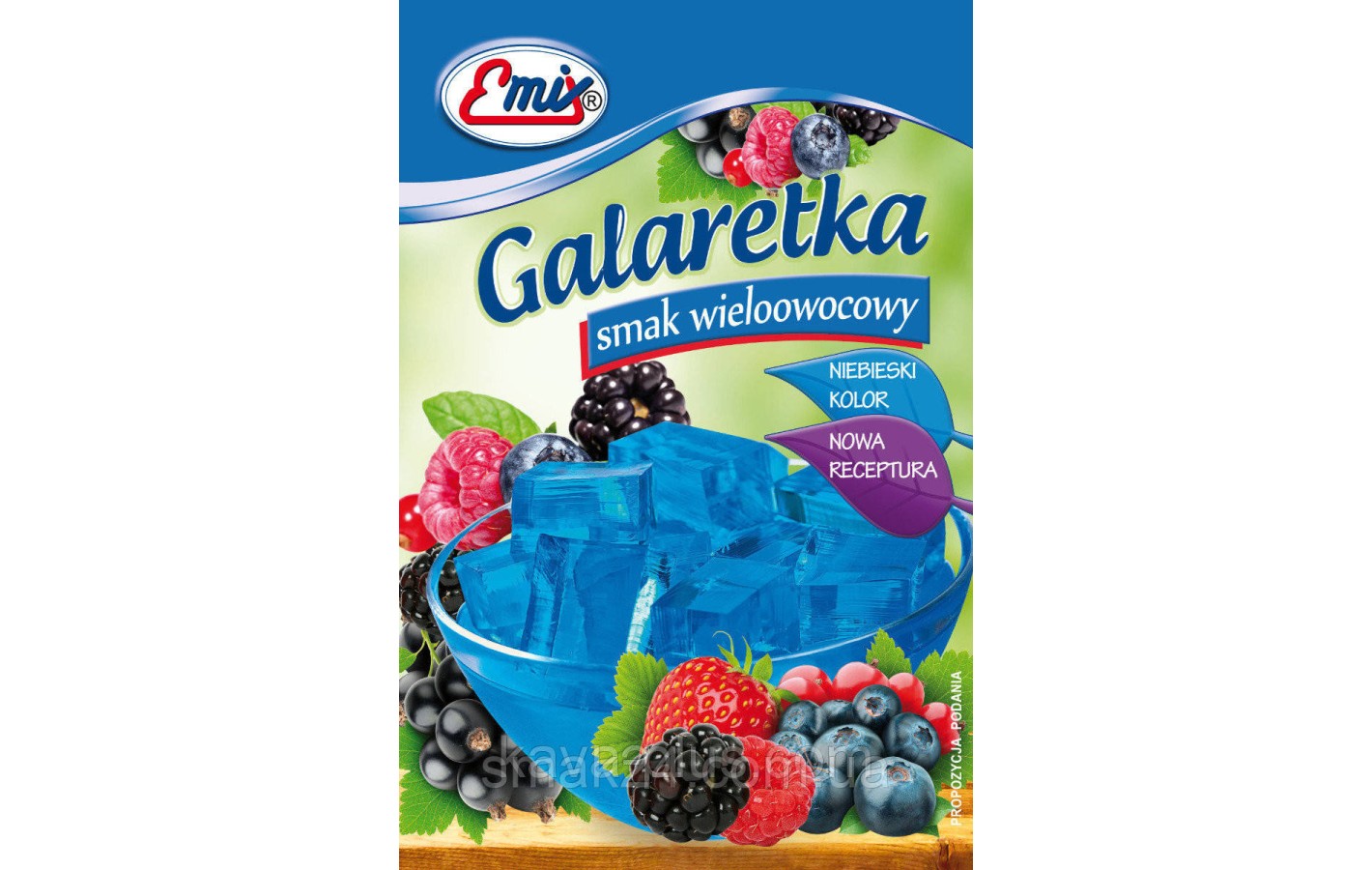 Галаретка (Желе) зі смаком мульти фруктів Emix Польща 79г