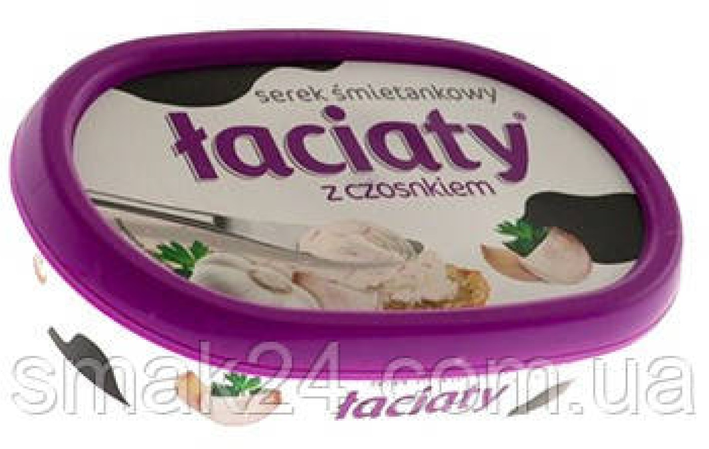Сир-крем (сирна намазка) Laciaty з часником Польща 135 г