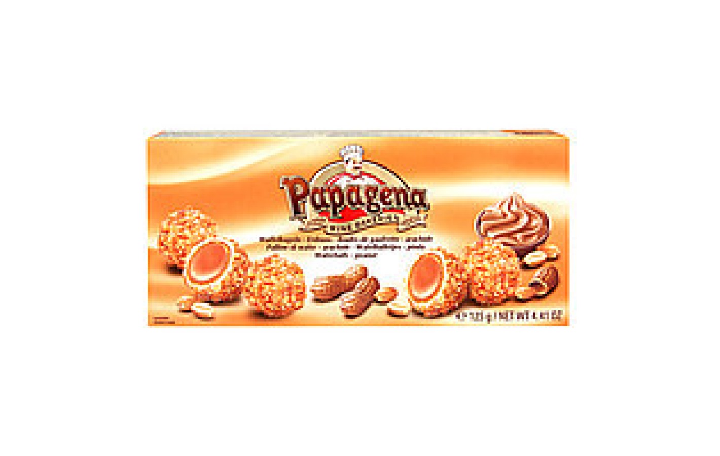 Конфеты  Papagena (Папагена вафельные шарики в арахисе с арахисовым кремом внутри) Австрия 120г