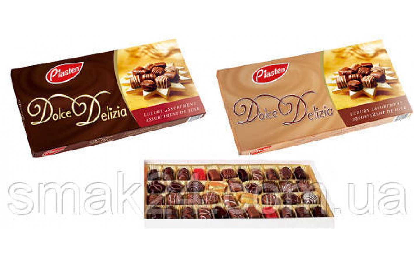 Конфеты шоколадные Dolce Delizia роскошные ассорти 15 вкусов Германия 400г