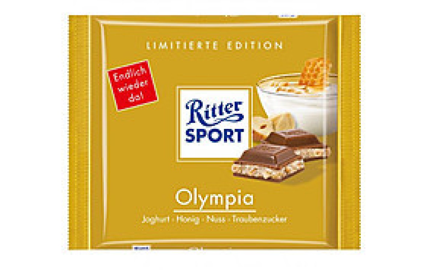 Шоколад Ritter Sport OLYMPIA (ЙОГУРТ, МЕД, ОРЕХ) Германия 100г