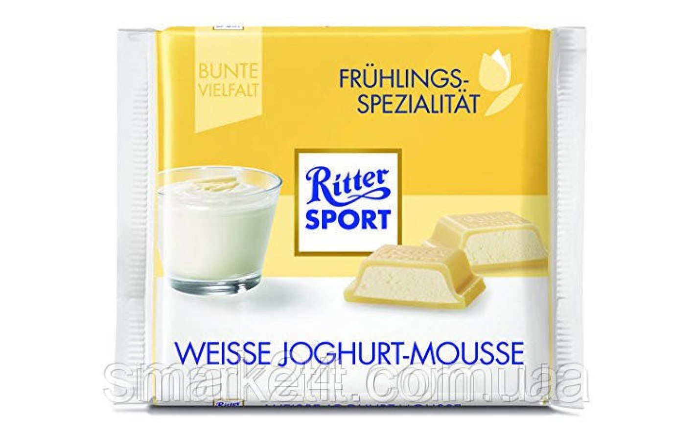 Шоколад Ritter Sport WEISSE JOGHURT -MOUSSE (БЕЛЫЙ ЙОГУРТОВЫЙ МУСС)) Германия 100г
